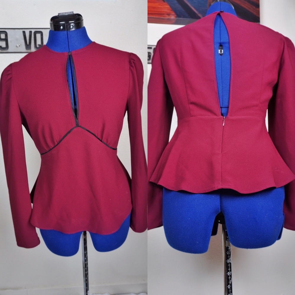 NWT Topshop Open Back Blouse | Size 4|